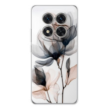 Чохол з квітковим принтом на 
Шiaomi Рєдмі Ноут 15 Про 5G 
 – Квіти на білому