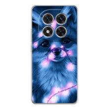 Чехол с принтом лисички на 삶ши РЭДМИ Нот 15 Про 5G – Лисица с гирляндой