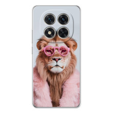 Чохол з принтом стильні тварини для 
Шiaomi Рєдмі Ноут 15 Про 5G 
 – Лев в окулярах