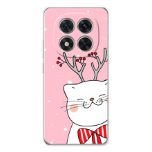 Новорічні Чохли для Шiaomi Рєдмі Ноут 15 Про 5G (VPrint) (Зимовий кіт)