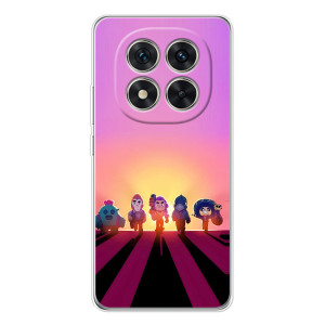 Силиконовый Чехол на Xiaomi Redmi Note 15 Pro 5G с картинкой Brawl Stars – Персонажи в закате