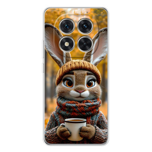 Печатный чехол «Зверята с кофе» для Xiaomi Redmi Note 15 Pro 5G – Зайчик с кофе