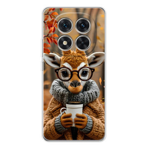 Печатный чехол «Зверята с кофе» для Xiaomi Redmi Note 15 Pro 5G – Жираф с кофе