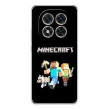 Чехол Майнкрафт на Xiaomi Redmi Note 15 Pro Plus (AlphaPrint) Minecraft (герои Minecraft)