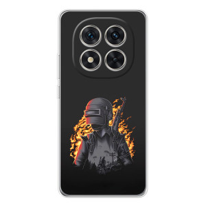 Силиконовый чехол с картинкой "Герой Pubg" на Xiaomi Redmi Note 15 Pro Plus – В огне