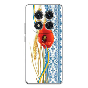 Силиконовый Чехол на Xiaomi Redmi Note 15 Pro Plus с картинкой Вышиванки – Вышиванка с цветком