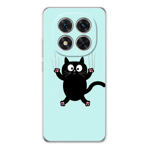 Силиконовый чехол с котиком для Xiaomi Redmi Note 15 Pro Plus – Падающий кот
