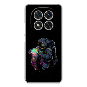 Силиконовый Чехол с принтом "Космонавты" на Xiaomi Redmi Note 15 Pro Plus – В руках земля