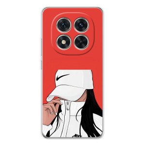 Силиконовый Чехол на Xiaomi Redmi Note 15 Pro Plus с картинкой Стильных Девушек – Девушка Nike