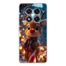 Яркий чехол для Xiaomi Redmi Note 15 Pro Plus с Зимними Оленятами – Олень в шарфе