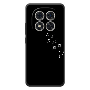 Чехол с картинками на черном фоне для Xiaomi Redmi Note 15 Pro – Ноты