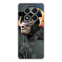 Чехол с Обезьянами Xiaomi Redmi Note 15 Pro - (AlphaPrint) (В наушниках)