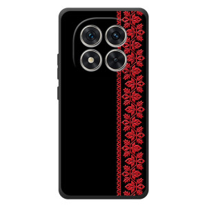 Силиконовый Чехол на Xiaomi Redmi Note 15 Pro с картинкой Вышиванки – Вышиванка на черном