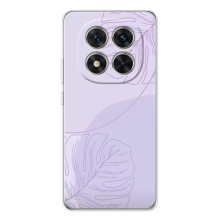 Чохол квітковий дизайн для Xiaomi Redmi Note 15 Pro – Монстера фіолетова