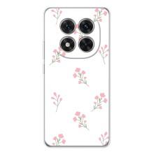 Чехол с розовым рисунком для Xiaomi Redmi Note 15 Pro (Розовые цветы)