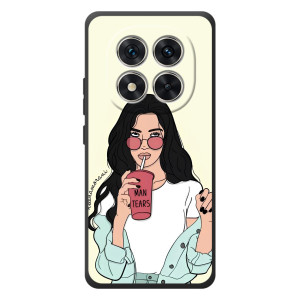 Силиконовый Чехол на Xiaomi Redmi Note 15 Pro с картинкой Стильных Девушек – С напитком