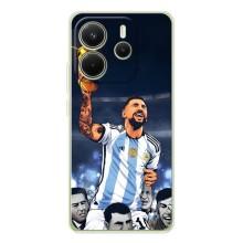 Чехлы для Xiaomi Redmi Note 15 (Leo чемпион) (AlphaPrint) (Месси с кубком)