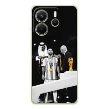 Чехлы для Xiaomi Redmi Note 15 (Leo чемпион) (AlphaPrint) (Месси в накидке)