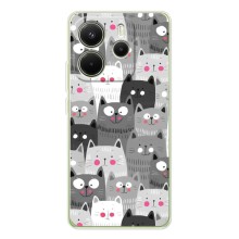 Чехлы с Котиками для Xiaomi Redmi Note 15 (VPrint) (Рисованные котики)