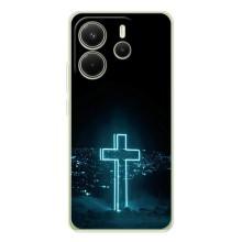 Чехол для Xiaomi Redmi Note 15 (AlphaPrint) - (Христианские) (Крест и город)