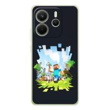 Чехол Майнкрафт на Xiaomi Redmi Note 15 (AlphaPrint) Minecraft (персонажи Minecraft)