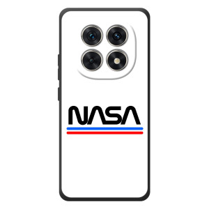 Силиконовый бампер с принтом "Наса" на Xiaomi Redmi Note 15 – NASA на белом фоне