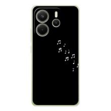 Чохол з картинками на чорному фоні для Xiaomi Redmi Note 15 – Ноти