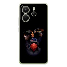 Чехол с Обезьянами Xiaomi Redmi Note 15 - (AlphaPrint) (Три обезьяны)