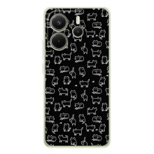 Чехол с принтом для Xiaomi Redmi Note 15 (AlphaPrint) Модные коты (Меленькие котики)
