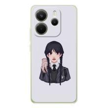 Чехлы Венсдей на Xiaomi Redmi Note 15 Уэнсдей (AlphaPrint) (Уэнздей и Вещь)