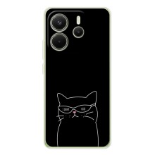 Чехол с рисунком кот на Xiaomi Redmi Note 15 (Равнодушный кот)