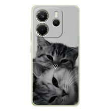 Чехол с рисунком кот на Xiaomi Redmi Note 15 (Пара котов)