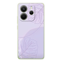 Чохол квітковий дизайн для Xiaomi Redmi Note 15 – Монстера фіолетова