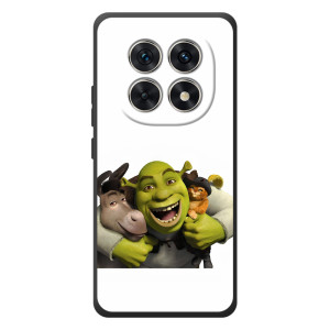 Печатный чехол с принтом Шрек для Xiaomi Redmi Note 15 – Шрек осел и кот