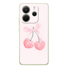 Чехол с розовым рисунком для Xiaomi Redmi Note 15 (Розовые вишни)