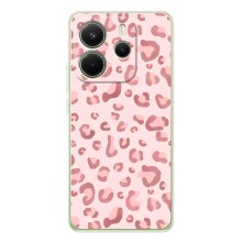 Чехол с розовым рисунком для Xiaomi Redmi Note 15 (Розовый леопард)