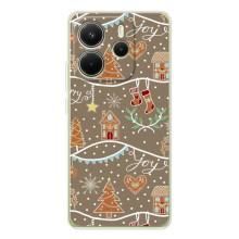 Новогодние, Праздничные Чехлы для Xiaomi Redmi Note 15 - 2024 год (Новогодние пряники)