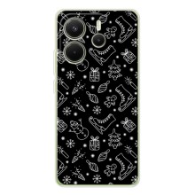 Новогодние, Праздничные Чехлы для Xiaomi Redmi Note 15 - 2024 год (Новогодний фон)