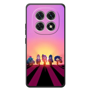 Силиконовый Чехол на Xiaomi Redmi Note 15 с картинкой Brawl Stars – Персонажи в закате