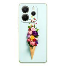 Чохли з тематикою "КВІТИ" на Xiaomi Redmi Note 15 (Квітка-морозиво)