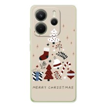 Рождественские, Праздничные Чехлы для Редми Нот 15 (Merry Christmas)
