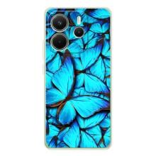 Силиконовый бампер с картинкой животных для Xiaomi Redmi Note 15 (Крылья бабочек)