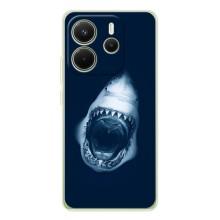 Силиконовый бампер с картинкой животных для Xiaomi Redmi Note 15 (Пасть Акулы)