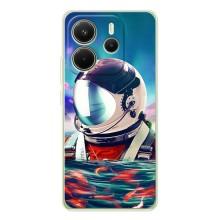 Силіконовый Чохол з принтом "Космонавти" на Xiaomi Redmi Note 15 – Космонавт у воді