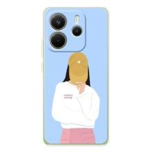 Силиконовый Чехол на Xiaomi Redmi Note 15 с картинкой Стильных Девушек – Желтая кепка