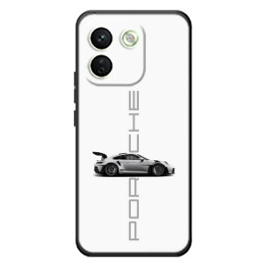 Чехол с авто Порше для Xiaomi Redmi Note 17 Pro Max – белый Порше