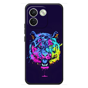 Силиконовый бампер с картинкой животных для Xiaomi Redmi Note 17 Pro Max (Тигр-Арт)