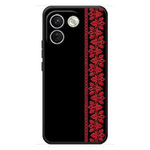 Силиконовый Чехол на Xiaomi Redmi Note 17 Pro Max – Красная Вышиванка