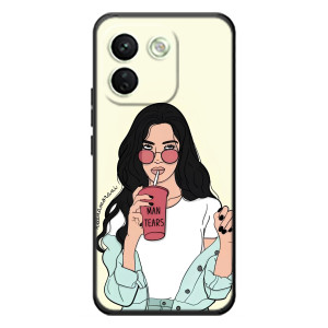 Силіконовый Чохол на Xiaomi Redmi Note 17 Pro Max з картинкой Модных девушек (З напоєм)