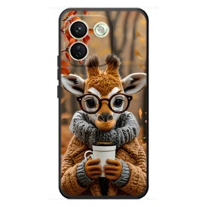 Друкований чохол 'Звірята з кавою' для Xiaomi Redmi Note 17 Pro Max – Жираф з кавою
